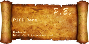 Piff Bene névjegykártya